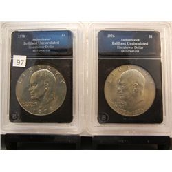 1976 & 1978 BU Eisenhower Dollars