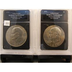 1971 & 1977 BU Eisenhower Dollars