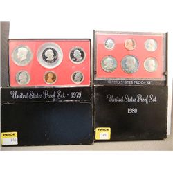 2- US Proof Sets  1979 & 1980