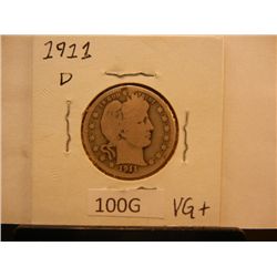 1911-D Barber Quarter