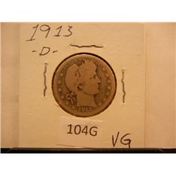 1913-D Barber Quarter