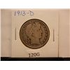 Image 1 : 1913-D Barber Quarter
