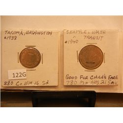 Transit Tokens Tacoma & Seattle Washington