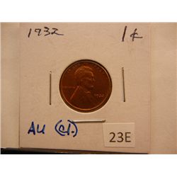 1932 Lincoln Wheat Cent AU