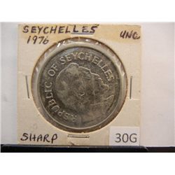 1976 Unc. Republic Of Seychelles 10 Rupees