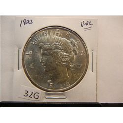 1923 Peace Dollar Unc.