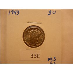 1943 Mercury Dime BU