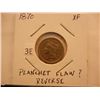 Image 1 : 1870 Nickel Three Cent Piece Planchet Flaw Reverse