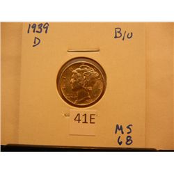 1939-D Mercury Dime BU