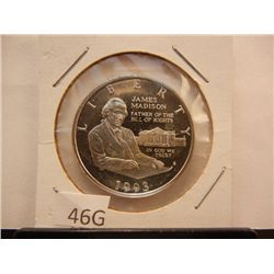 1993 James Madison Half Dollar 90% Silver