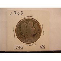 1907 Barber Half Dollar