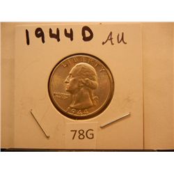 1944-D Washington Quarter AU