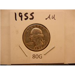 1955 Washington Quarter AU