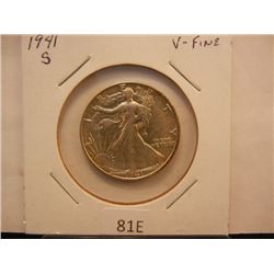 1941-S Walking Liberty Half Dollar