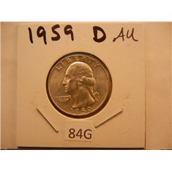 1959-D Washington Quarter AU