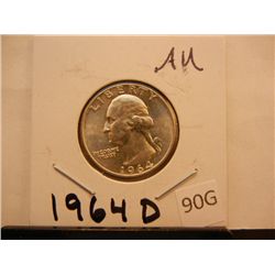 1964-D Washington Quarter AU