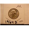 Image 1 : 1964-D Washington Quarter AU