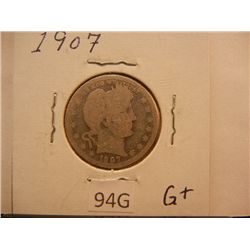 1907 Barber Quarter