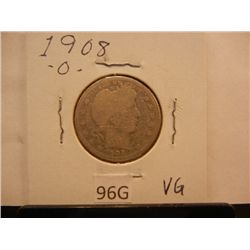 1908-O Barber Quarter