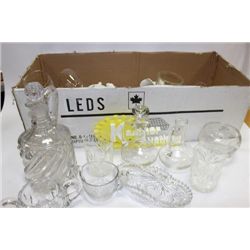 LARGE BOX OF ASSORTED ESTATE CRYSTAL