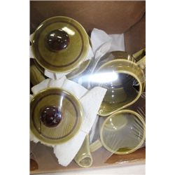 ESTATE GREEN CERAMIC TEA SET