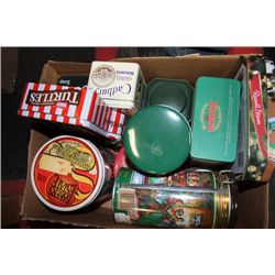 BOX OF COLLECTIBLE TINS