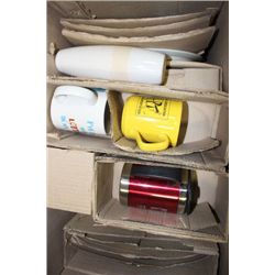 BOX OF COFFE MUGS