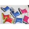 Image 1 : BOX WITH 4 SETS OF JR SIZE RAINBOOTS SIZE7,8,8,9