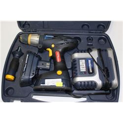 MASTERCRAFT 18V DRILL WITH 2 BATTERIES, CHARGER