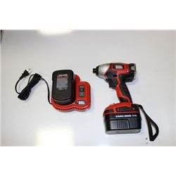 B&D CORDLESS DRILL 14.4V, 2 BATT, CHARGER, NEW