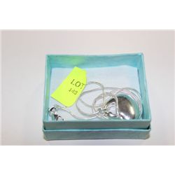 STERLING SILVER HEART NECKLACE