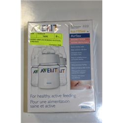 AVENT AIRFLEX NURSING BOTTLES, 3 PER BOX
