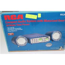 RCA COMPACT AUDIO SYSTEM W/ MOTORIZED DOOR