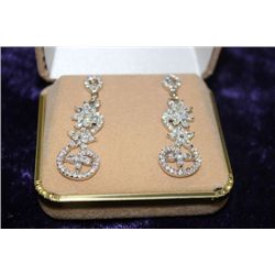 STERLING SILVER CUBIC ZIRCONIA EARRINGS