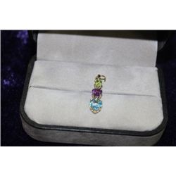 14K GOLD GEMSTONE PENDANT