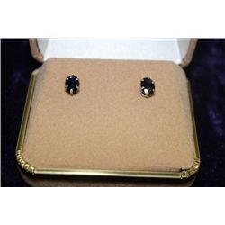 STERLING SILVER SAPPHIRE EARRINGS