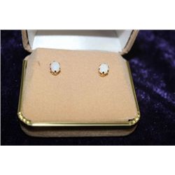 10K GOLD OPAL EARRINGS