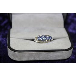STERLING SILVER TANZANITE RING