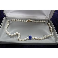 10K GOLD CLASP NATURAL PEARL NECKLACE
