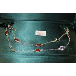 STERLING SILVER GEMSTONE NECKLACE