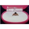 Image 1 : 10K GOLD SAPPHIRE 0.60CT  AND DIAMOND RING