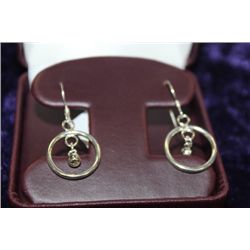 STERLING SILVER BALL AND CHAIN EARRINGS