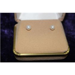 14K GOLD PEARL EARRINGS