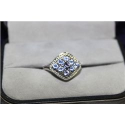 STERLING SILVER TANZANITE RING