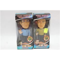 STAR TREK TALKING WOBBLE HEADS X2
