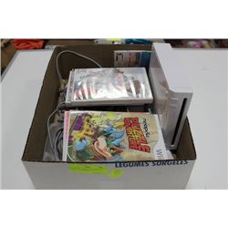 BOX W/ Wii, OPERATION MANUAL, CORDS, 2 REMOTES