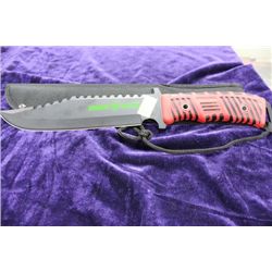 ZOMBIE KILLER KNIFE W CASE ON CHOICE: RED