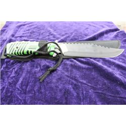 ZOMBIE KILLER KNIFE W CASE ON CHOICE: GREEN