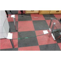SHOWHOME GLASSTOP COFFEE TABLE ON CHOICE