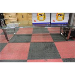 SHOWHOME GLASSTOP COFFEE TABLE ON CHOICE